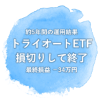 トライオートETFを約5年間運用し、最終損益マイナス34万円で損切りして終了した結果